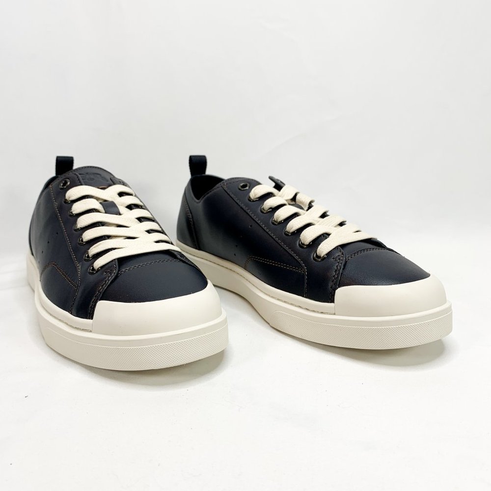 COACH C114 Lo Top Sneaker Navy 10.5 D Mens Leather - Picture 3 of 8